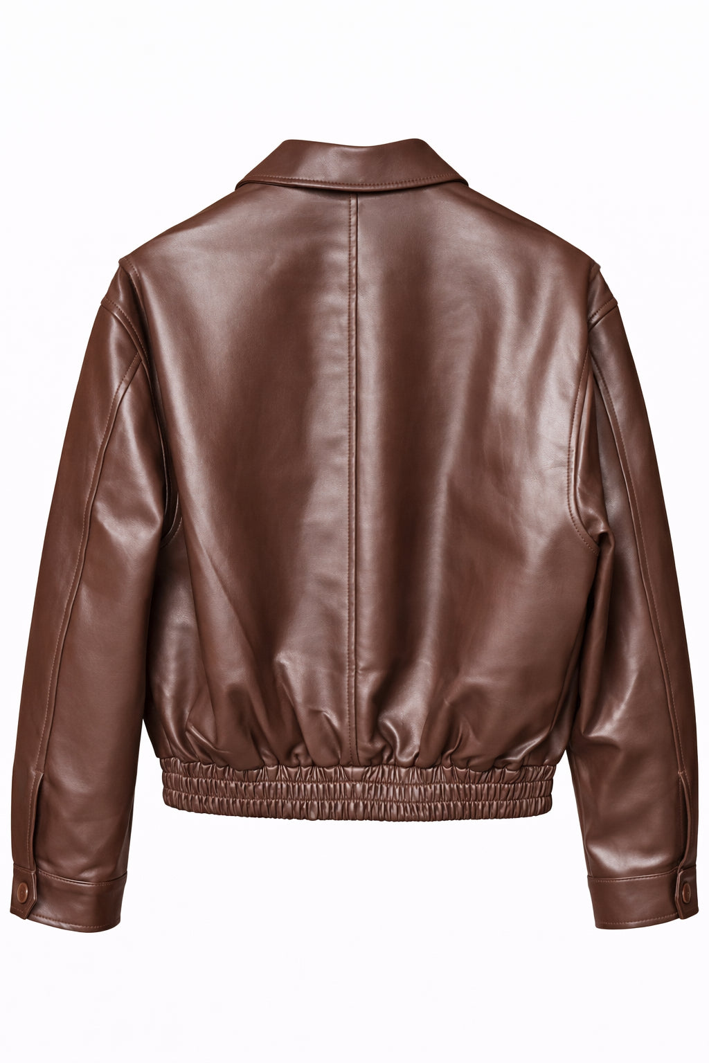VEGAN LEATHER OVERSIZED BOMBER JACKET